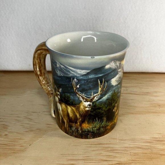 Wild Wings Mule Deer The Last Crossing Sculpted Mug by Rosemary Millette - Picture 4 of 11